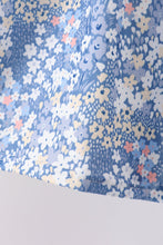 Blue Floral Print Ruffle Pants Set - ARIA KIDS