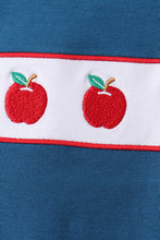 Teal Apple Embroidered Stripe Pants Set - ARIA KIDS