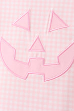 Pink Jack-O-Lantern  Applique Ruffle Shorts Set