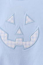 Blue Jack-O-Lantern  Applique Romper