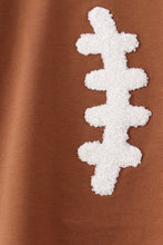 Brown Football French Knot Top - ARIA KIDS