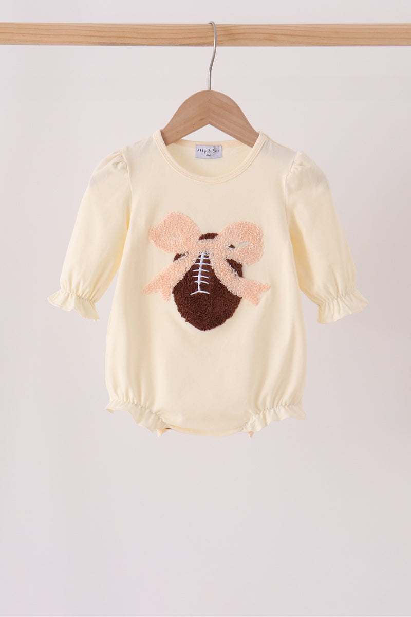 Cream Football French Knot Bubble - ARIA KIDS