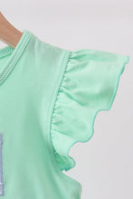 Mint Crayon Applique Dot Dress