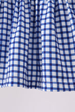 Navy Apple Embroidered Gingham Bloomer Set - ARIA KIDS