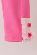 Pink Castle Embroidery Jacquard Pants Set