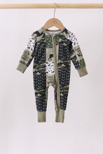 Camo Deer Bamboo Zip Romper