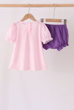 Pink Puppy Pumpkin Applique Bloomer Set - ARIA KIDS