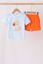 Blue Puppy Pumpkin Applique Shorts Set - ARIA KIDS