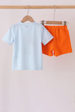 Blue Puppy Pumpkin Applique Shorts Set - ARIA KIDS