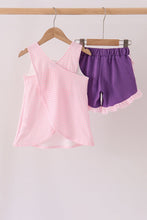 Pink Puppy Pumpkin Applique Ruffle Shorts Set - ARIA KIDS