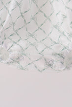 Sage pumpkin embroidery bow ruffle bubble - ARIA KIDS