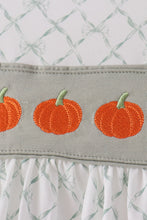 Sage pumpkin embroidery bow ruffle bloomer set - ARIA KIDS