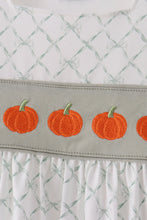 Sage pumpkin embroidery bow ruffle shorts set - ARIA KIDS