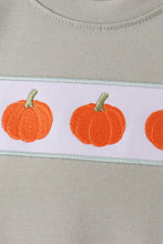 Sage pumpkin embroidery shorts set - ARIA KIDS