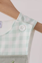 Sage pumpkin embroidery gingham jon jon - ARIA KIDS
