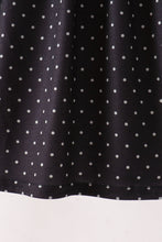 Black ghost spider embroidery ruffle dress