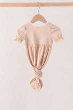 Khaki Pumpkin Embroidery Gown