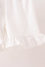 Khaki Pumpkin Smocked Ruffle Shorts Set