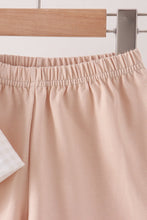 Khaki Pumpkin Embroidery Shorts Set