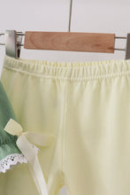 Sage collar smocked lace pants set