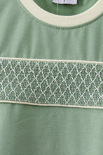 Sage smocked pants set