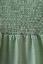 Sage smocked mom dress
