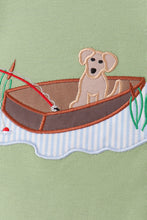 Sage Puppy Fishing Gingham Pants Set - ARIA KIDS