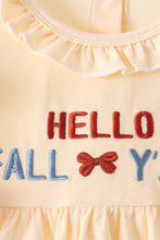 Hallo Fall Y'ALL Pumpkin Ruffle Shorts Set