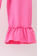 Pink bow pearl ruffle pants set - ARIA KIDS