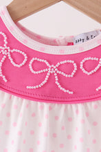 Pink bow pearl romper - ARIA KIDS