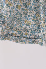 Sage Floral Smocked Bow Bubble - ARIA KIDS
