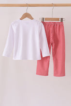 Red Football Embroidery Pants Set - ARIA KIDS