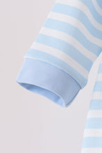 Blue Football Embroidery Stripe Romper - ARIA KIDS