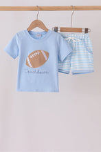 Blue Football Applique Shorts Set - ARIA KIDS