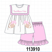 Pink Football Applique Ruffle Shorts Set