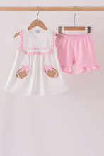 Pink Football Applique Ruffle Shorts Set - ARIA KIDS