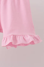 Pink Football Applique Ruffle Shorts Set - ARIA KIDS