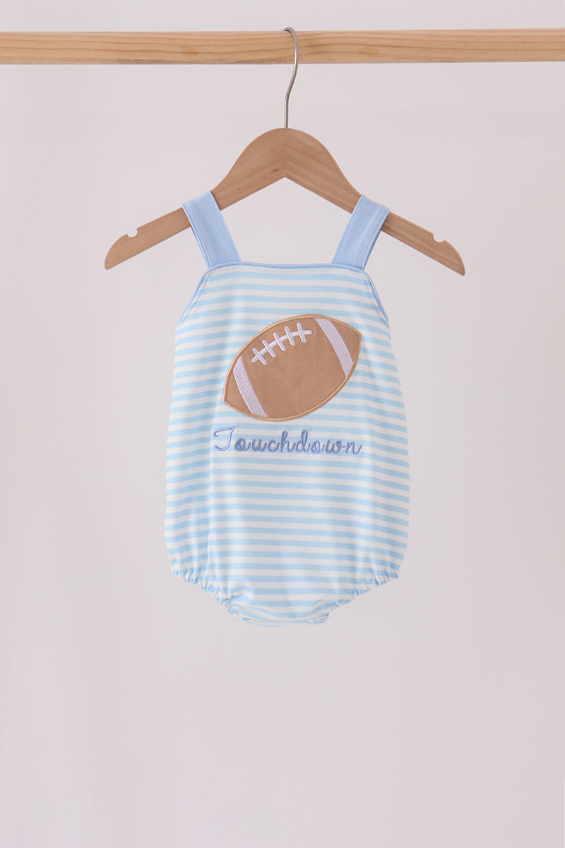 Blue Football Applique Bubble - ARIA KIDS
