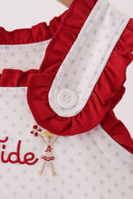 Red Alabama Roll Tide Embroidery Ruffle Bubble - ARIA KIDS