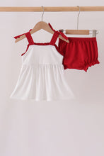 Red Alabama Roll Tide Embroidery Ruffle Bloomer Set - ARIA KIDS