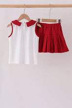 Red Alabama Roll Tide Embroidery Skorts Set - ARIA KIDS