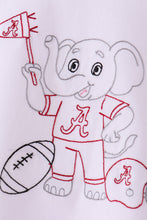 Red Alabama Roll Tide Embroidery Plaid Shorts Set - ARIA KIDS