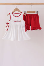 Red Alabama Roll Tide Embroidery Ruffle Shorts Set - ARIA KIDS
