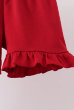 Red Alabama Roll Tide Embroidery Ruffle Shorts Set - ARIA KIDS