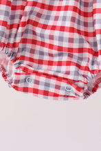 Red Alabama Roll Tide Embroidery Plaid Bubble - ARIA KIDS