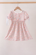 Pink Pumpkin Floral Embroidery Dress