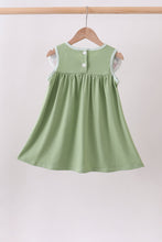 Sage Pumpkin Embroidered Dress