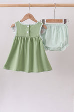 Sage Pumpkin Embroidered Bloomer Set