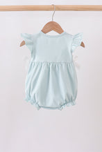 Light blue character embroidery ruffle bubble