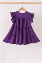 Purple ghost pumpkin sequin ruffle dress - ARIA KIDS